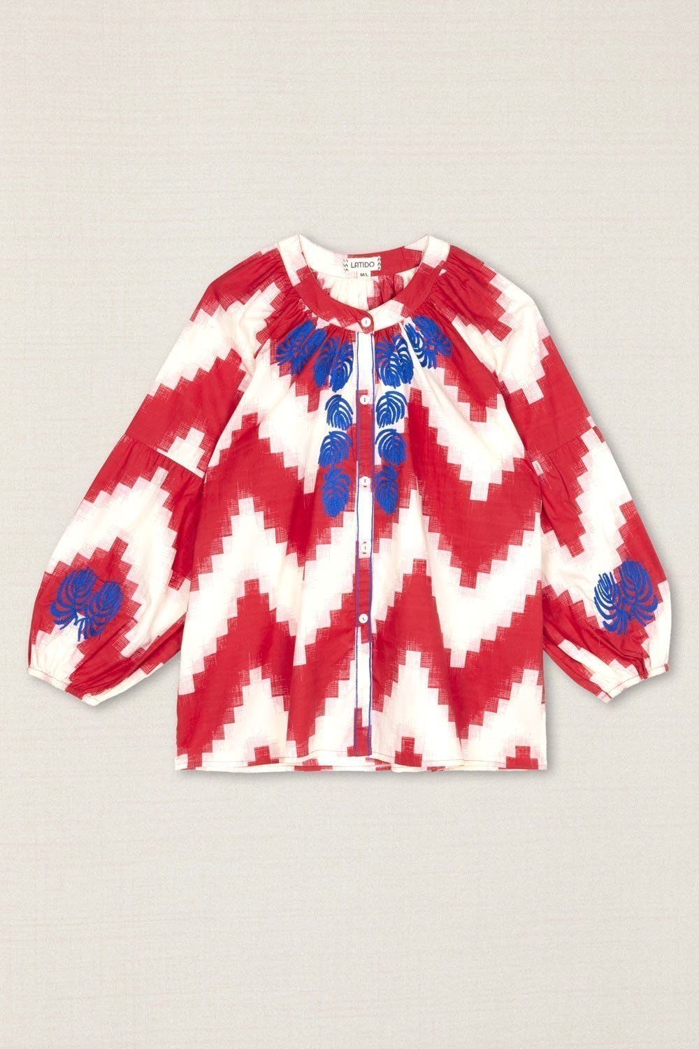 Blusa Bordada ZizZag Rojo
