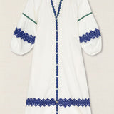 Green Embroidered Ethnic Kurta Dress