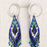 Aztec Cascade Blue Earrings