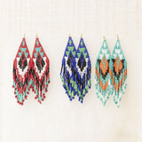 Pendientes Cascada Azteca Naranja