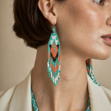 Pendientes Cascada Azteca Naranja