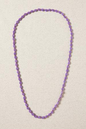 Collar Largo Resinas Malva