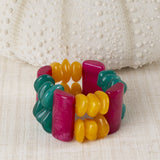 Fuchsia Color Resin Bracelet