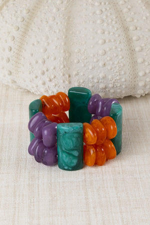 Pulsera Resinas Colores Verde