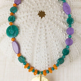 Collar Colgante Medallón Verde