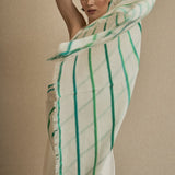 Green Striped Scarf