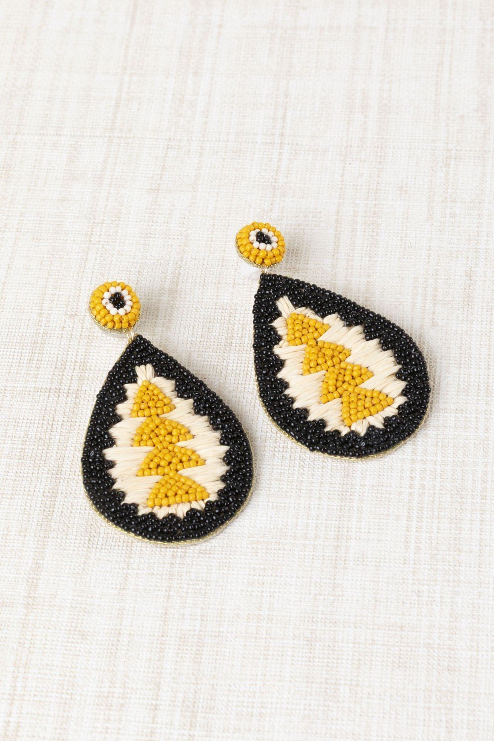 Pendientes Gota Bicolor Amarillo