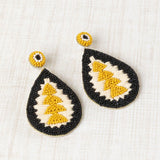 Yellow Bicolor Drop Earrings