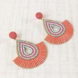 Red Fan Earrings