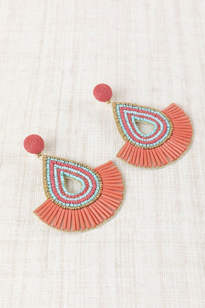 Red Fan Earrings