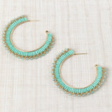 Blue Hoop Earrings