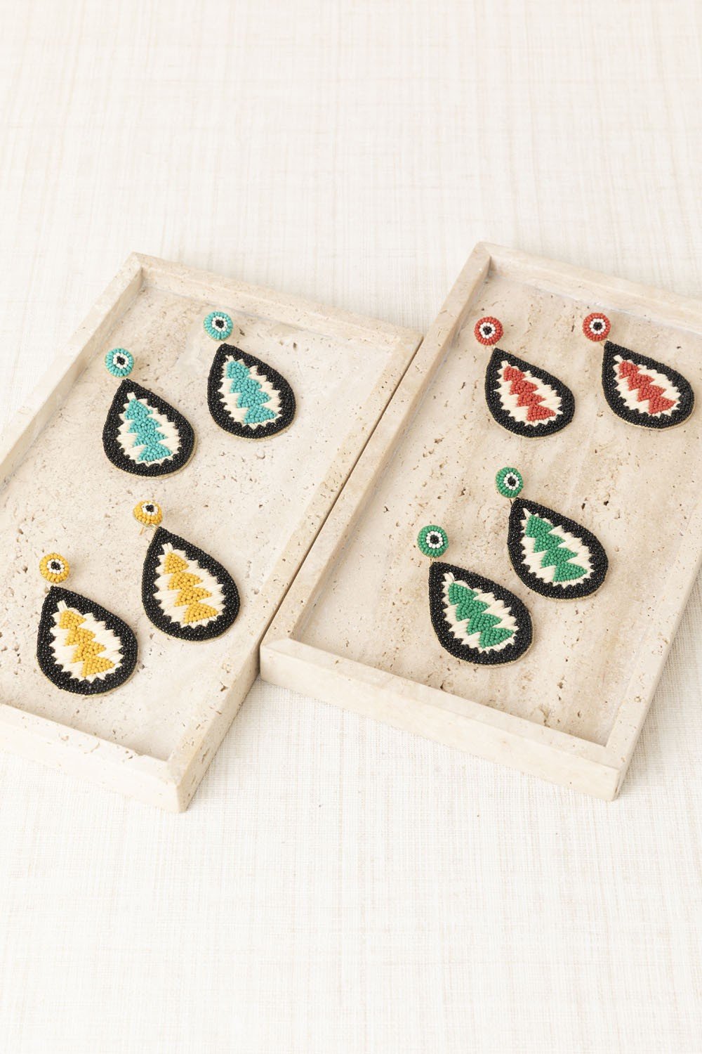 Pendientes Gota Bicolor Rojo