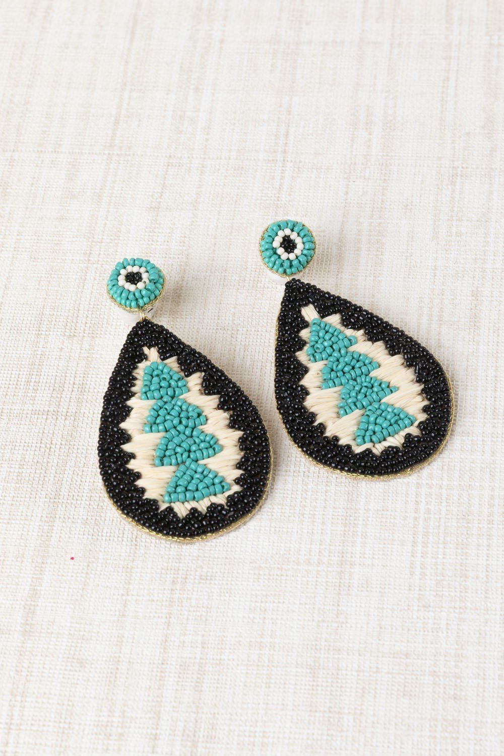 Pendientes Gota Bicolor Azul