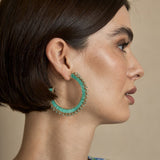 Blue Hoop Earrings