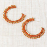 Orange Hoop Earrings