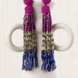 Pendientes Largos Resinas Japonesas Azul
