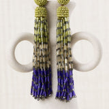Pendientes Largos Resinas Japonesas Verde