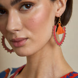 Orange Pom-Pom Earring