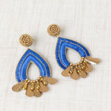 Pendientes Gota Bordado Azul