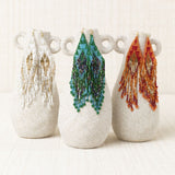 White Japanese Resin Waterfall Earrings