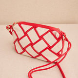 Bolso Mediano Rombos Color Rojo