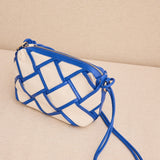 Bolso Mediano Rombos Color Azul
