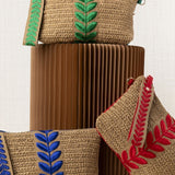 Bolso Mano Cinta Bordada Verde