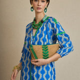 Bolso Mano Cinta Bordada Verde