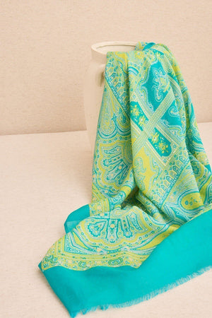 Mandalas Scarf Acid Tones Green
