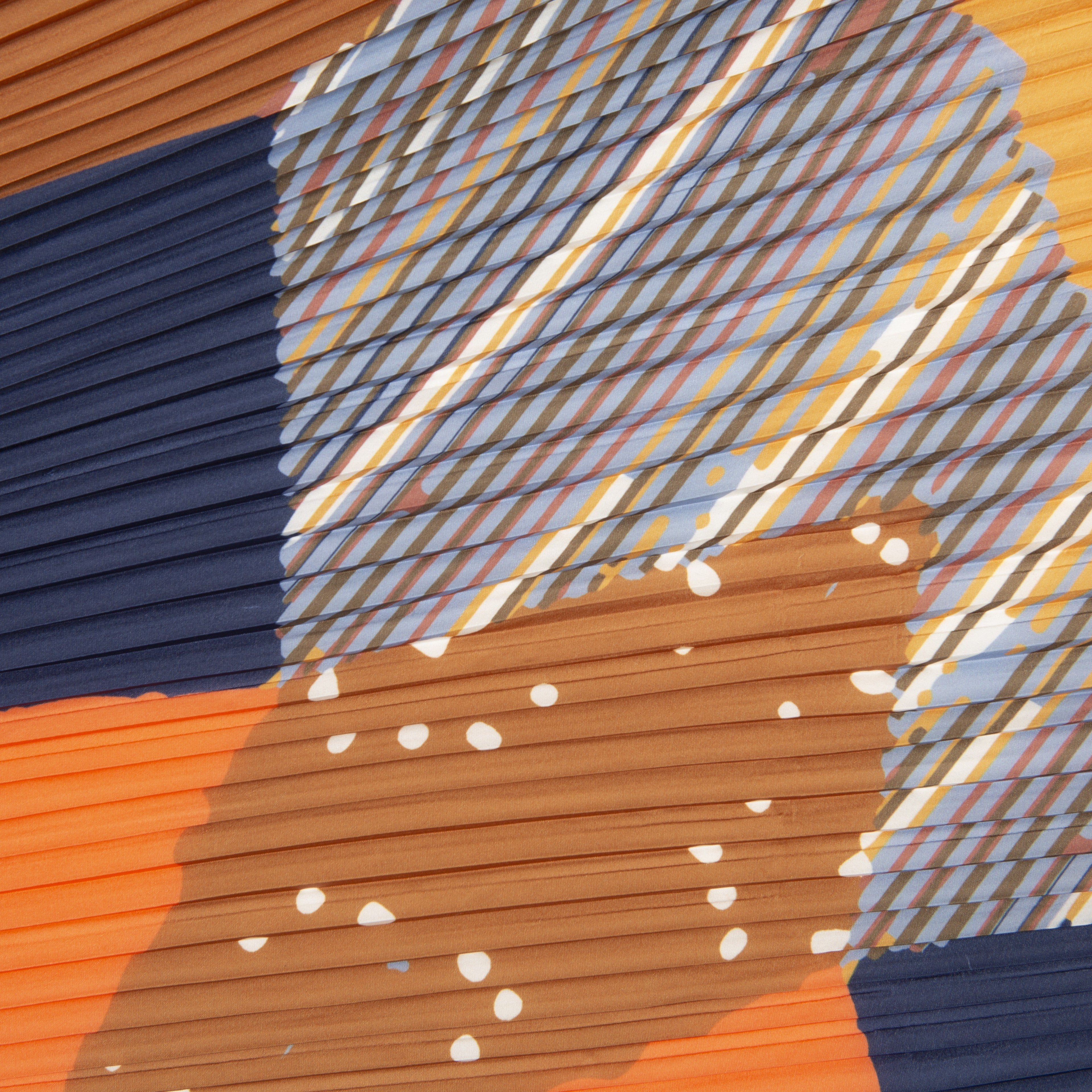 Pañuelo Geometría Plisado Naranja