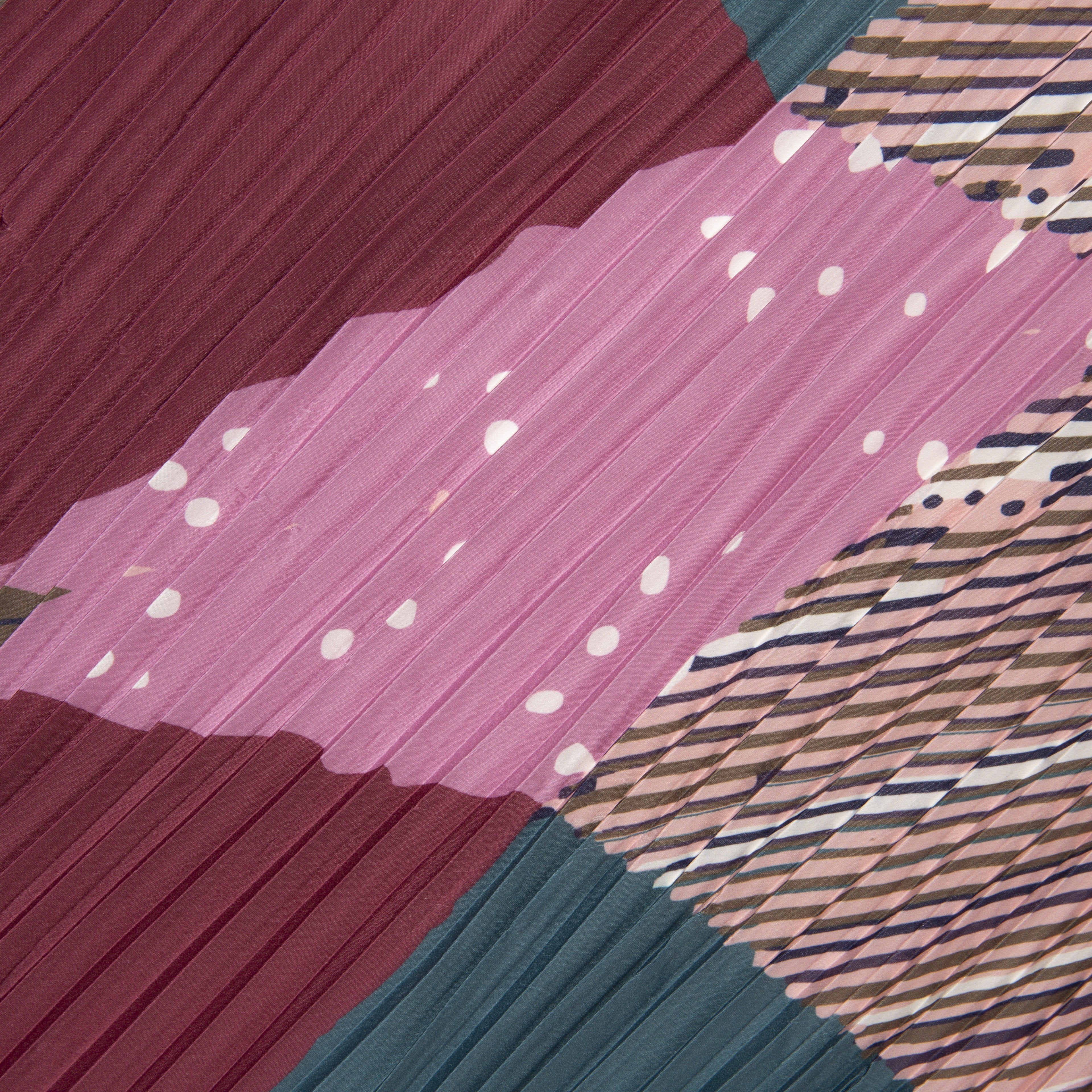 Pañuelo Geometría Plisado Morado