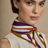 Mustard Geometries Pleated Scarf