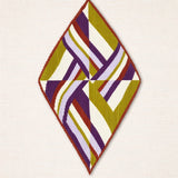 Mustard Geometries Pleated Scarf
