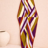 Mustard Geometries Pleated Scarf