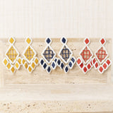 Pendientes Rafia Rombo Amarillo