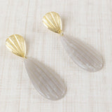 Pendientes Gota Resina Gris
