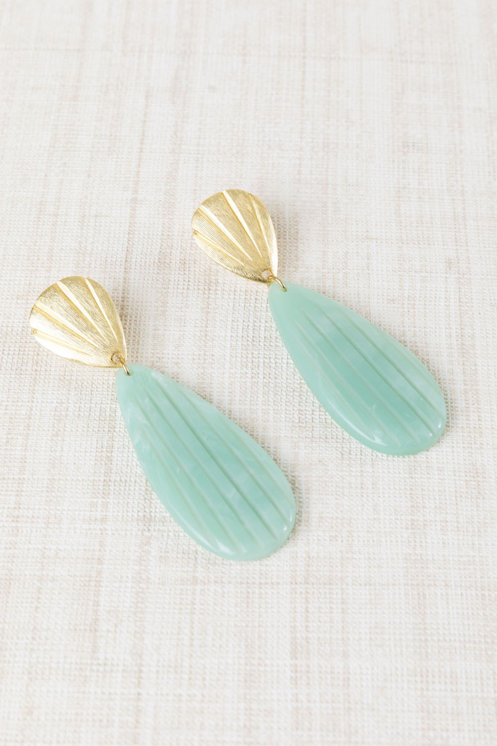 Pendientes Gota Resina Turquesa