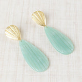 Pendientes Gota Resina Turquesa