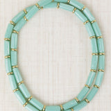 Collar Largo Tubular Turquesa
