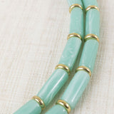 Collar Largo Tubular Turquesa