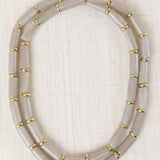 Collar Largo Tubular Gris