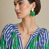 Pendientes Hojas Resina Verde
