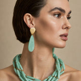 Pendientes Gota Resina Turquesa