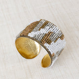 Pulsera Brazalete Resinas Japonesas Blanco
