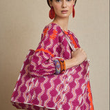 Bolsa Grande Ondas Fucsia