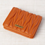 Cartera Monedero Plisado Naranja