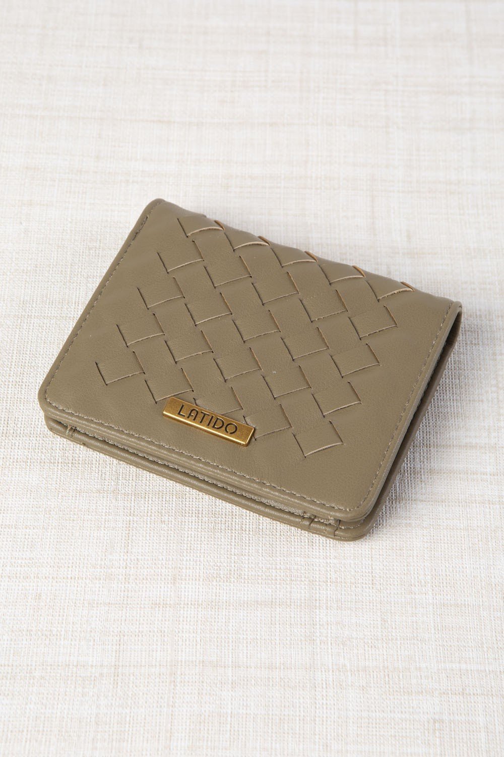 Cartera Monedero Trenzado Verde