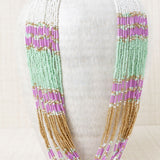 Multi-Striped Violet Necklace