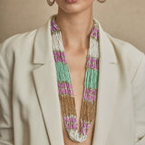 Multi-Striped Violet Necklace