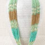 Blue Striped Necklace